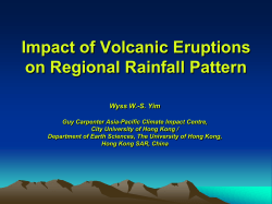 Impact of Volcanic Eruptions on Rainfall in Hong Kong: Relevance