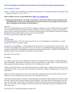 The Ties That Bind Us, the Shadows That Separate Us