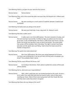 Tom Manning Patricia, just give me your name for the Camera