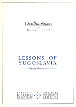 lessons of yugoslavia
