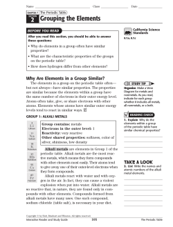 2 Grouping the Elements