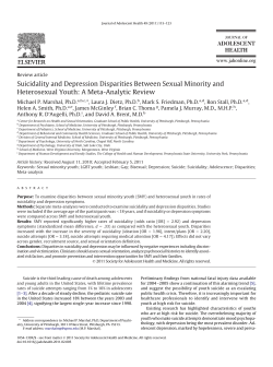Suicidality and Depression Disparities Between
