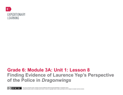 Grade 6: Module 3A: Unit 1: Lesson 8