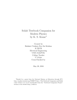 Scilab Textbook Companion for Modern Physics by KS