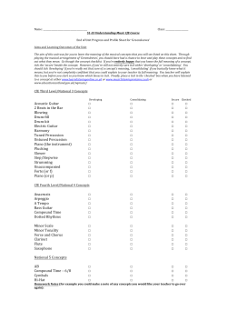 Greensleeves End of Unit Sheet