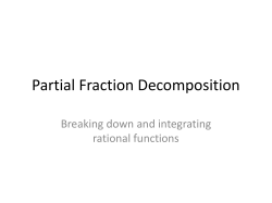 Partial Fraction Decomposition