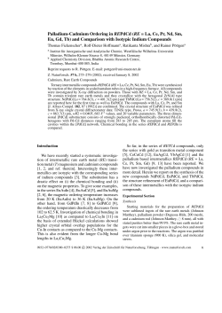 Palladium-Cadmium Ordering in REPdCd (RE = La, Ce, Pr, Nd, Sm