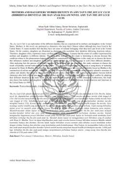 mothers and daughters` hybrid identity in amy tan`s the joy luc club