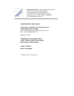 Modelling the demographic impact of HIV/AIDS in South Africa and