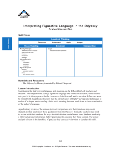 Interpreting Figurative Language in the Odyssey