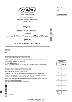 Waves, Photons and Medical Physics