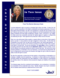 new york state`s right to counsel - Westchester County District Attorney