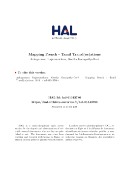 Mapping French - Tamil Transl(oc)ations