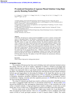 Pt-catalyzed Ozonation of Aqueous Phenol Solution Using High
