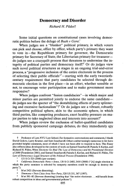 Democracy and Disorder - Chicago Unbound