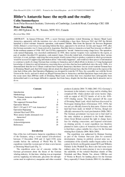 Hitler`s Antarctic base: the myth and the reality