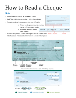 How to Read a Cheque
