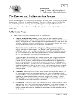 Section 7C-1 - The Erosion and Sedimentation Process