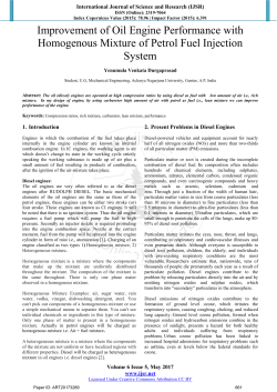 Improvement of Oil Engine Performance with Homogenous Mixture