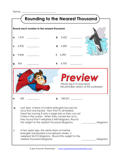 Rounding to the Nearest Thousand