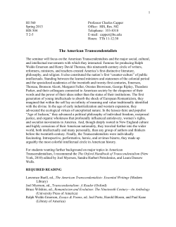 The American Transcendentalists