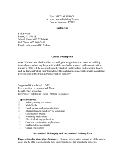 Intro to Building Trades CTE17002