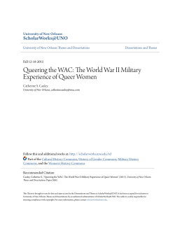 Queering the WAC: The World War II Military