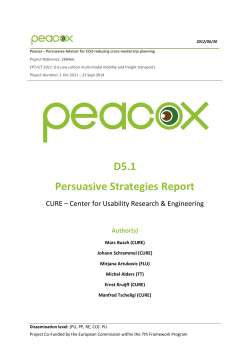 Persuasive Strategies Report