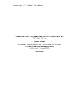 An Economic Analysis of the Effect on our K-12