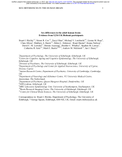 Sex differences in the human brain