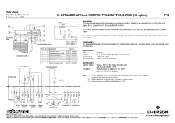 EL ACTUATOR WITH mA POSITION TRANSMITTER, 2