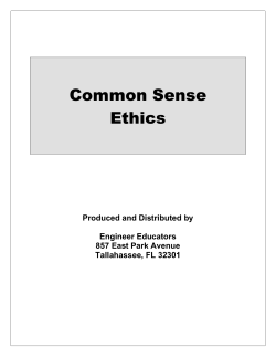 Common Sense Ethics - EngineerEducators.com