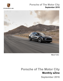 Porsche of The Motor City September 2016