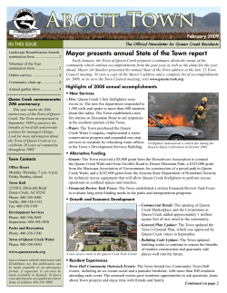 Each January, the Town of Queen Creek prepares a summary about