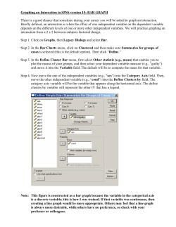 Graphing an Interaction in SPSS version 15: BAR GRAPH There is a