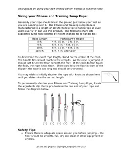 Sizing your Fitness and Training Jump Rope