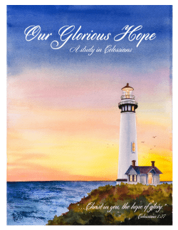 Colossians Our Glorious Hope