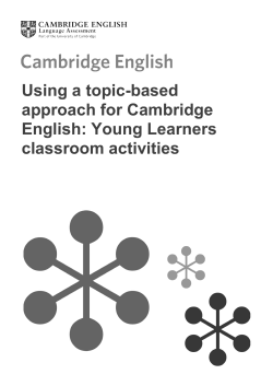 Handout: Topic list for Cambridge English: Starters