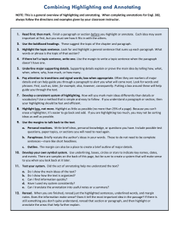 Combining Highlighting and Annotating