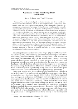 Cladistics for the Practicing Plant Taxonomist