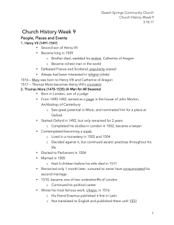 Church History Week 9