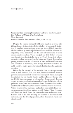 Scandinavian Unexceptionalism: Culture, Markets