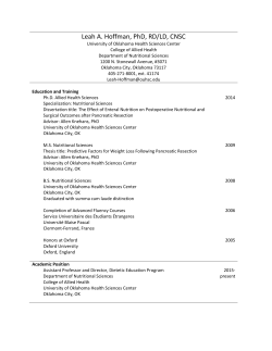 Leah A. Hoffman, PhD, RD/LD, CNSC