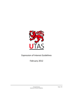 Expressions of Interest Guidelines