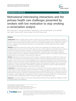Motivational interviewing interactions and the primary health care