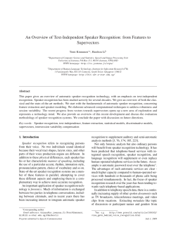 An Overview of Text-Independent Speaker Recognition: from