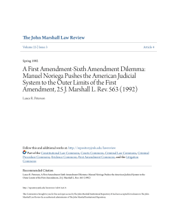 A First Amendment-Sixth Amendment Dilemma