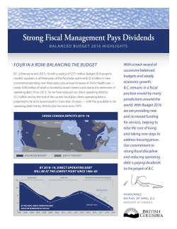 Balanced Budget 2016 Highlights