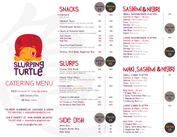 catering menu - Slurping Turtle