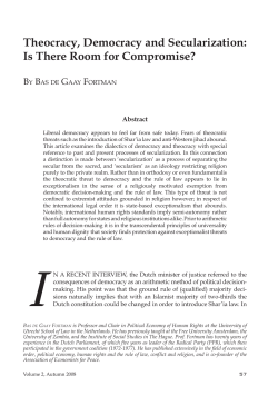 Theocracy, Democracy and Secularization